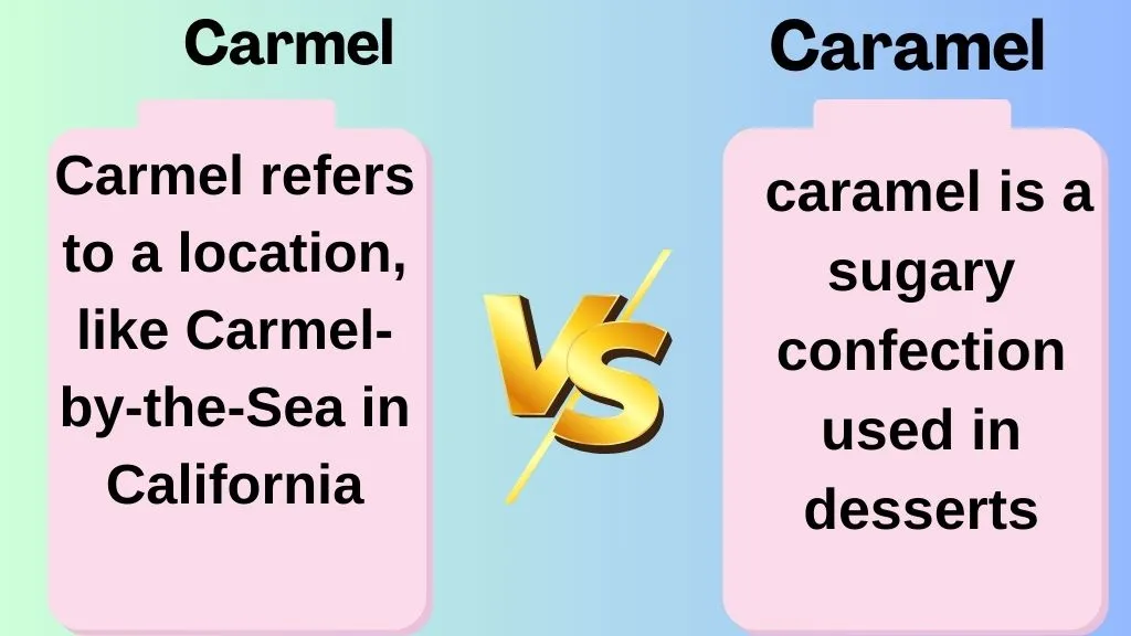 Carmel vs Caramel