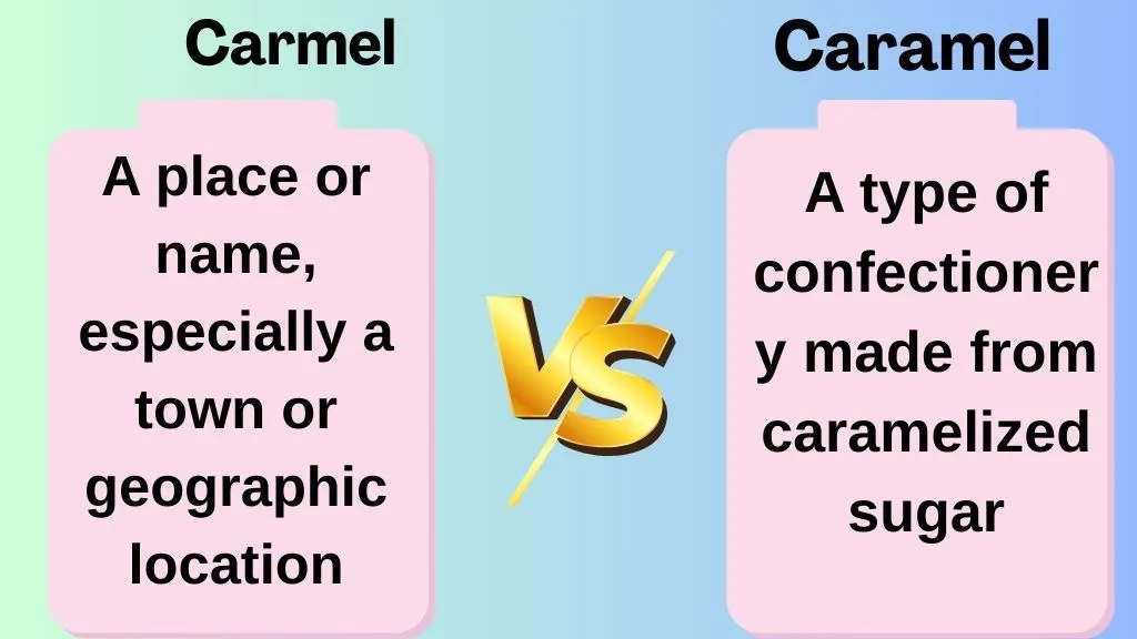 Carmel vs Caramel