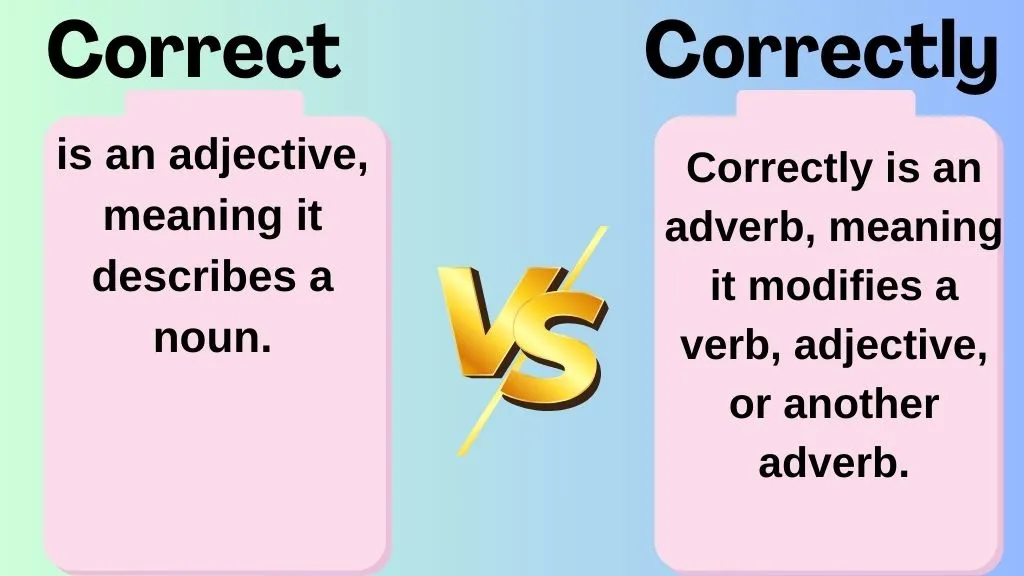 Correct or Correctly