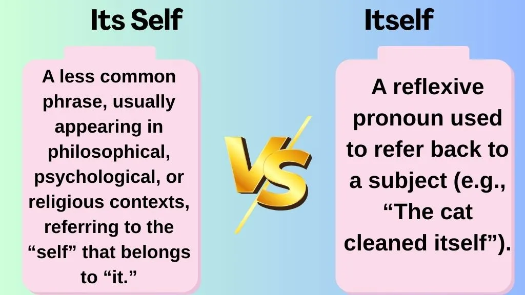 Its Self or Itself