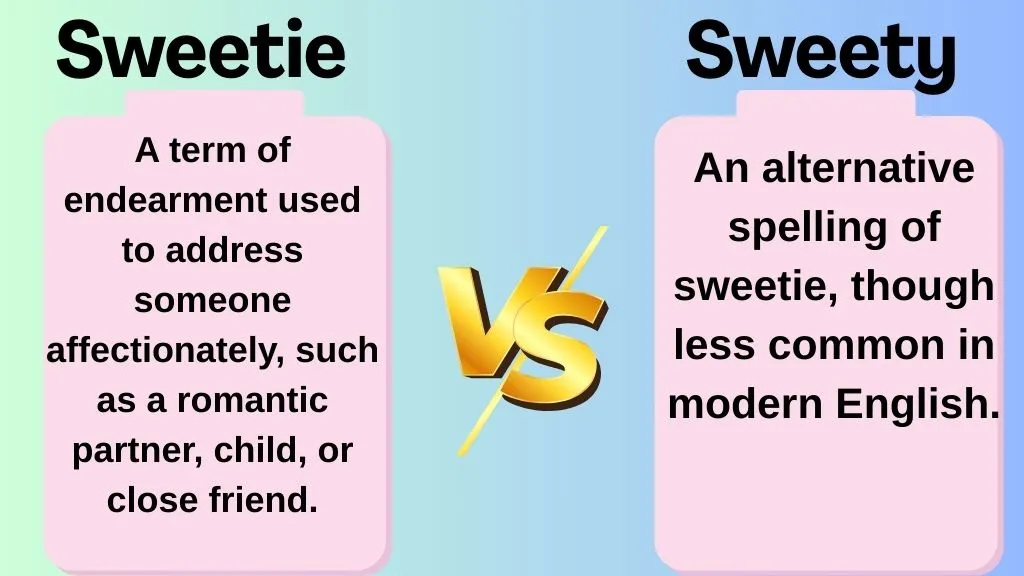 Sweetie vs Sweety or Sweatie