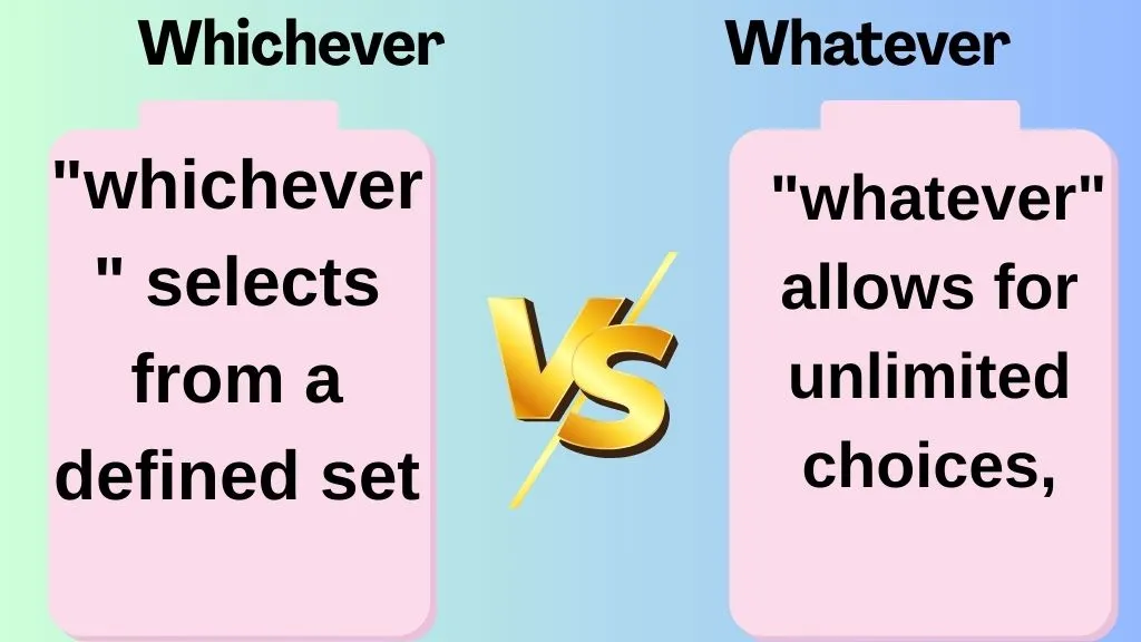 Whichever or Whatever