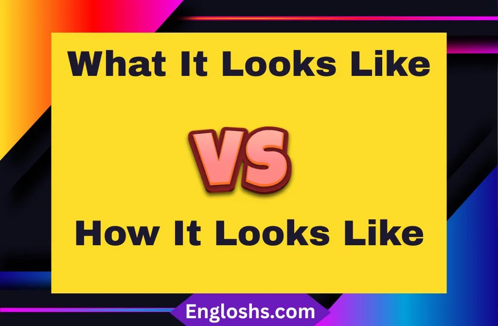 Read more about the article “What It Looks Like” or “How It Looks Like”? 🤔 Common Grammar Mistake Explained!